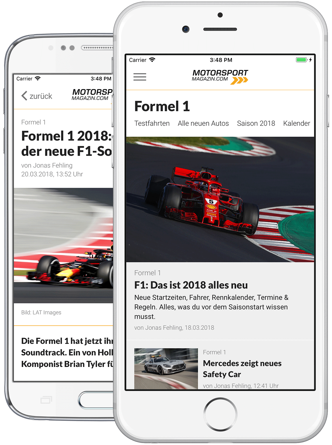 Kostenlose Formel 1 App für iOS und Android