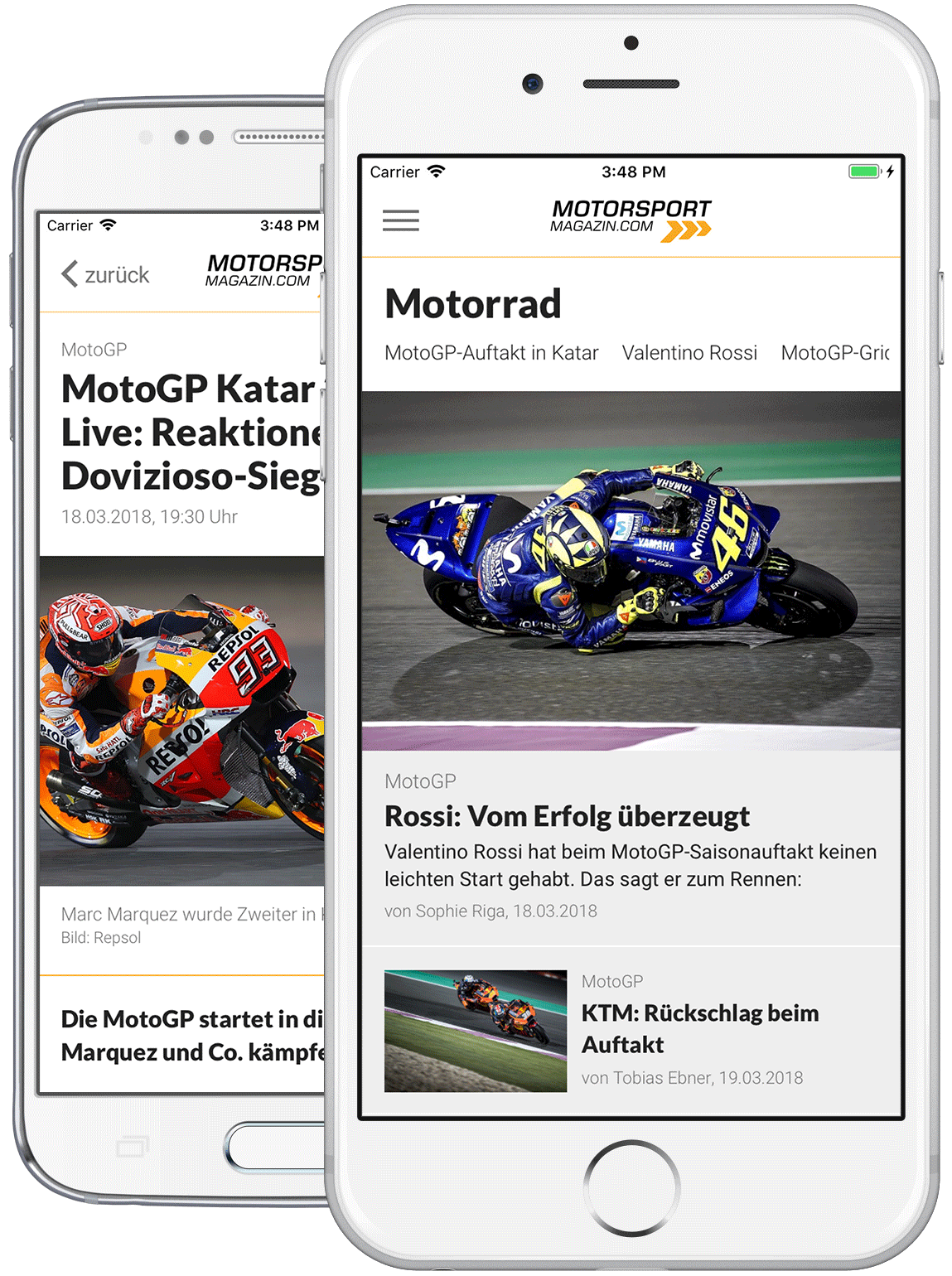 Kostenlose MotoGP App für iOS und Android